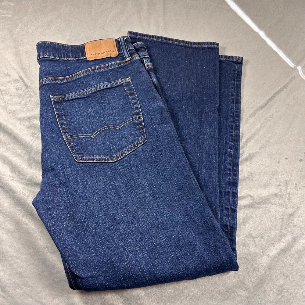 American Eagle Outfitters Men's Straight Jeans - Deep Indigo size 34x32